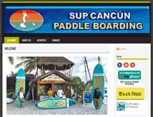 Tablet Screenshot of cancunpaddleboard.com